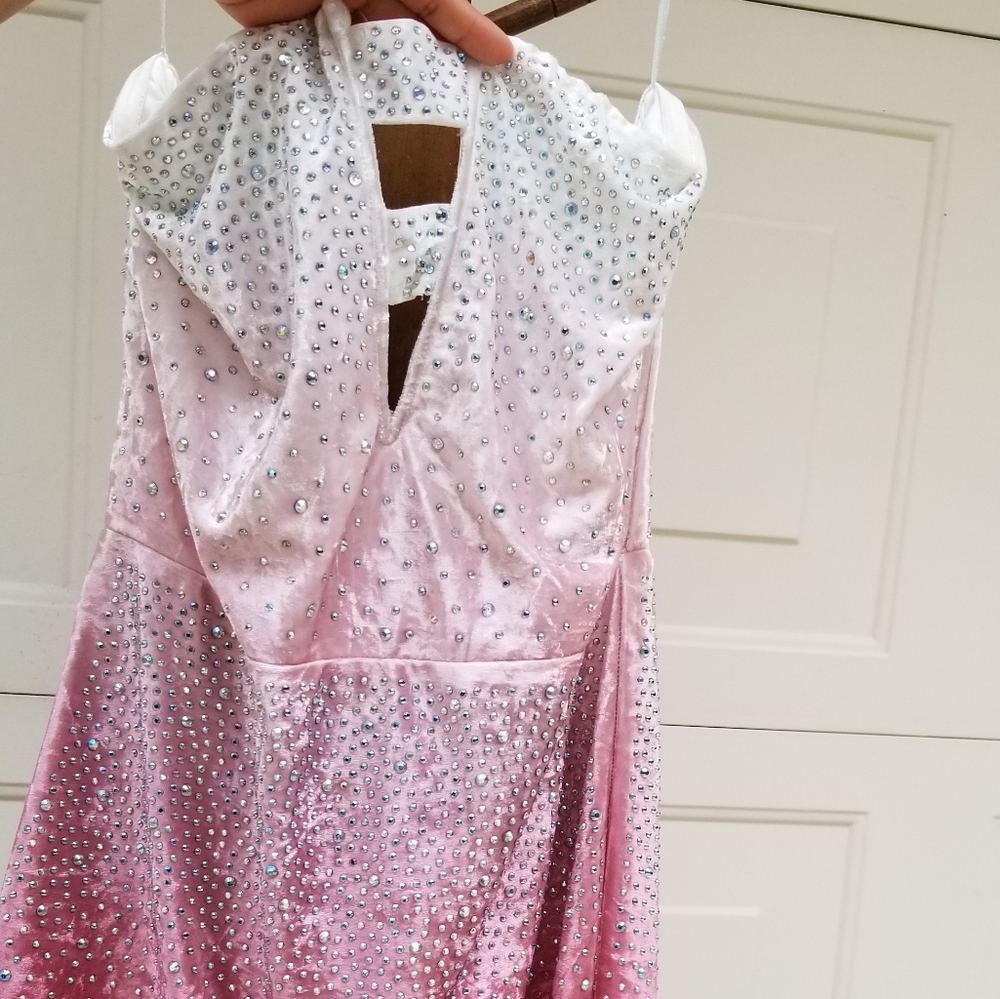 Ombre rhinestone dress